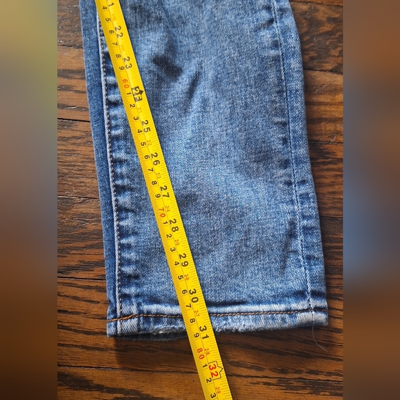 Cote De Nuits Distressed Patched Skinny Jeans size 36x33 - Picture 3 of 12